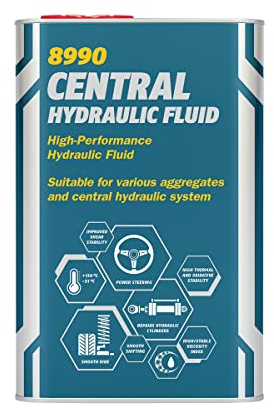 MANNOL 1 Litre Metal Central Hydraulic Fluid 8990 Highly Effective Multi Purpose Synthetic Based