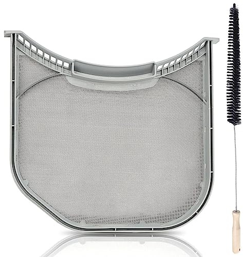 ADQ56656401 Dryer Lint Filter Upgraded Stainless Steel Mesh Screen for LG ADQ566564 and Ken-more Elite Dryer Lint Screen Replacement with Clothes Dryer Lint Vent Trap Cleaner Brush Part #PS3531962
