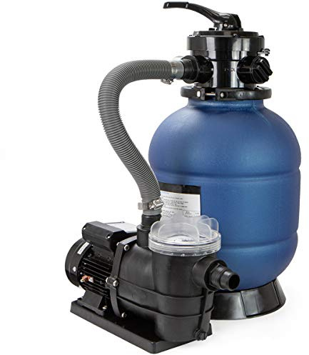 XtremepowerUS 13 Sand Filter 0.75 HP Pool Pump 4 Way Valve for Above Ground Pool Set with Stand Up To 10,000 Gallons, 2400GPH 1-1/4NPT