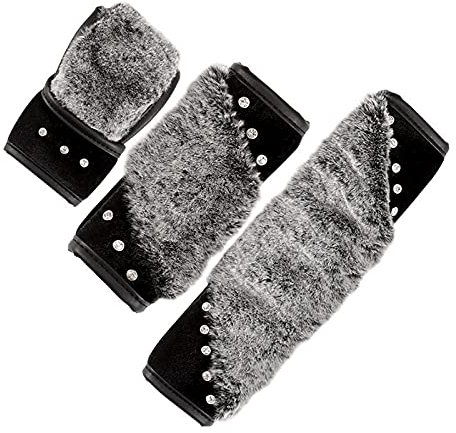 LLDDSS Süße Winter Kristall Plüsch Auto Sicherheitssitz Gürtelabdeckung Styling Flauschige Schulter Pads Shifter Cover Innenzubehör