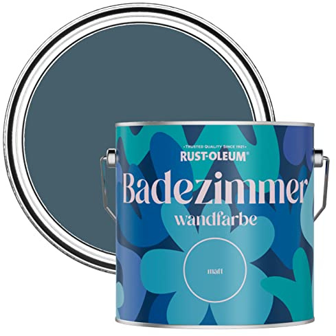 Rust-Oleum Dark Blue Water-Resistant Bathroom Wall & Ceiling Paint - Blueprint 2.5L