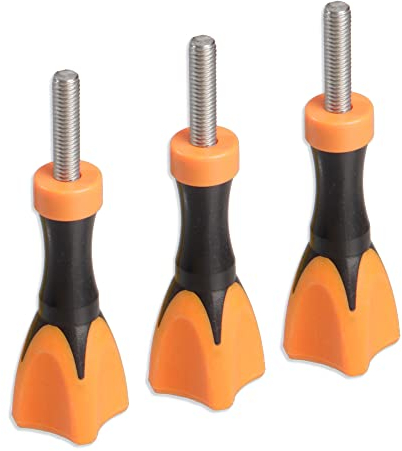 iSHOXS Feststellschrauben | Befestigung Schrauben Actionkamera | Zubehör für GoPro Halterung und kompatibler Action Cam | 2K Mount Handle 3er Set | 69 mm Gesamtlänge | Orange