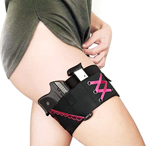 Oberschenkelholster für Frauen, verstellbares taktisches Sexy Lady-Bein-Pistolenholster, verdecktes Trage-Pistolenholster, passend für PT-22. 22 KaliberTCP. 380, P238, RugerLCP