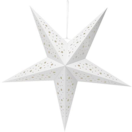 Housoutil Abat-jour Suspendu Papier Étoile Branches Abat-jour Léger Pour Salon Et Chambre Décoration Lumineuse Douce Pour Lustre Et Suspension