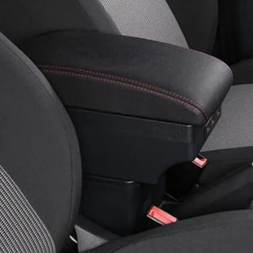 Compatible Con Seat Para Ibiza 6j 6L Consola Central Caja Reposabrazos Caja Almacenamiento Reposabrazos Automóvil Con Portavasos Con Cenicero USB Piezas Interiores Automóvil Reposabrazos De Coche(3)