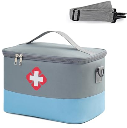 Zasjon Trousse de Secours Vide Étanche Trousse Pharmacie Voyage de Grande Capacité, Sac de Médecine Portable AVCE Sangle, Sac DUrgence Médical pour Activités de Plein Air, Maison, Voyages