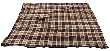 Leichter Fleece-Schlafsack, hautfreundlich, warm, Zwei-Wege-Reißverschluss, einfach zu verstauen, tragbarer Reiseschlafsack, geeignet für Outdoor-Camping (Kaffee-Gitter)