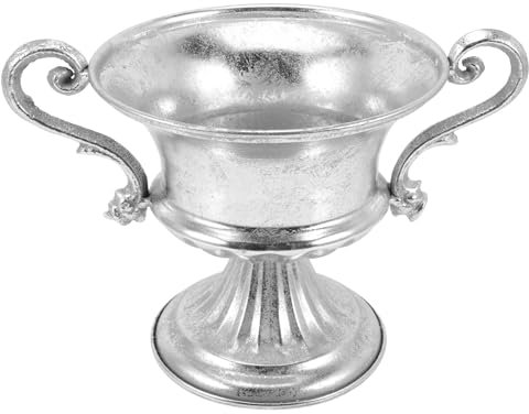 Urne à fleurs en forme de trophée, jardinière en métal, coupe de trophée, vase à fleurs décoratif, vase de banquet en fer vintage, pot de fleurs, centres de table de mariage, accessoire for la maison,