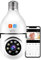 Telecamera di sicurezza della lampadina, E27 WiFi TUYA colori notturna a 360 gradi Pan/Tilt Telecamera IP panoramica, 2,4 GHz 1080 P Smart Home Sorveglianza Bambini Cam Allarme Due Vie Talk Indoor Pet