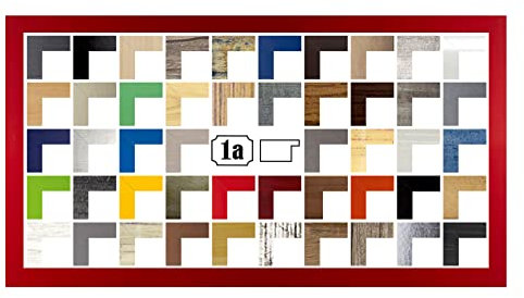 Colorello Bilderrahmen Posterrahmen Puzzlerahmen 30x90 cm Rot Ferrarirot Knallrot 90x30 cm mit weisser Rückwand und klarem Acrylglas