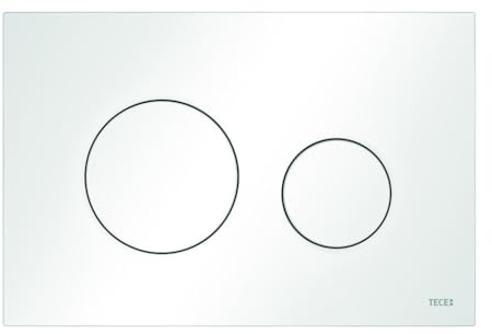TECE Plaque de commande pour WC TECEloop, plastique, pour technique à deux quantités, 9240926, Couleur: blanc mat