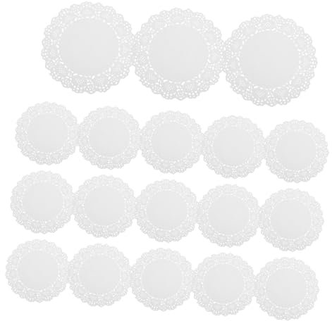 MAGICLULU 150stücke Runde Papierdeckchen Aus Spitzepapier Einweg-tischsets Für Hochzeiten Desserts Kuchen Basteln in Großpackung