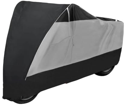 Fundas para motos Cubierta Impermeable De La Motocicleta Al Aire Libre Interior Scooter Cruisers Street Sport Bike Cubierta UV Protección Moto Cubierta De Lluvia Cubierta impermeable(MCZ002 Black,XL f