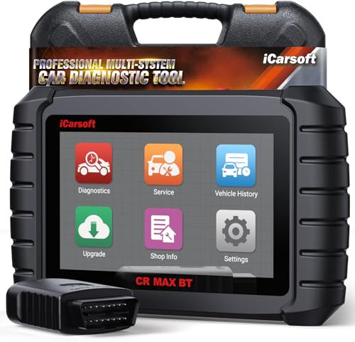 iCarsoft Wireless Car Diagnostic Tool, CR Max BT Full System OBD2 Scanner Bluetooth, 49 Reset Functions+Extra 46 Services, 40000+ Bi-Directional Tests, CANFD, Auto VIN, Lifetime No Charge Update