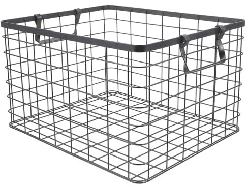 Cesto Portalegna Cesto porta legna da ardere in ferro country, porta legna, porta frutta, per camino, congelatore, contenitori organizer, filo metallico Borsa portalegna