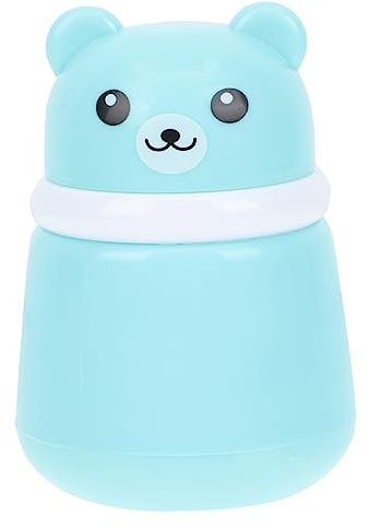 ifundom Babypuderdose mit Cartoon Bär Aufbewahrungsbox für Talkumpuderquasten Sichere Puderquastenbox aus Kunststoff Tragbar für Kinder und Reisen