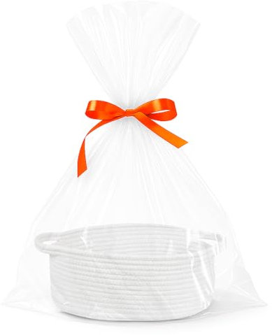 APOMOONS Cestino Regalo Vuoto Cestino Intrecciato per Regali con Sacchetti Regalo E Nastri, Cesto Vimini Cesta Giochi Bambini Cestino Regalo Vuoto per Baby Shower, Compleanno, Matrimonio