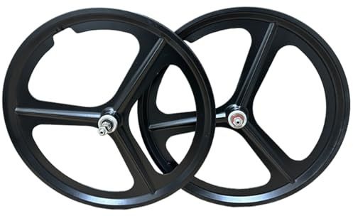 Cykelhjul 24/26/27,5/29 Tum Magnesiumlegering Hjulset 3-ekrad Fälg Fram- Och Bak Hjul 100x135 Mm För 6-9-växlar Svänghjul Skivbroms(Schwarz,20inch)
