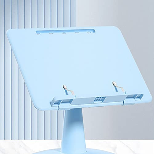 Supporto Per Libri Da Lettura, Supporto Da Scrivania Multiuso Pieghevole Regolabile Per Cucina, Ufficio, Libri Di Testo, Ricette, Spartiti Musicali, Tablet (Cielo blu)