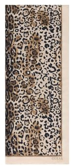 GUESS Leopardenschal aus Polyester, Stone, 70 x 180 cm