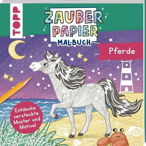 Zauberpapier Malbuch Pferde: Entdecke versteckte Muster und Motive!