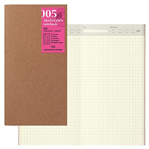 Traveler's Notebook Refill Diary, Regular Size, 14255006
