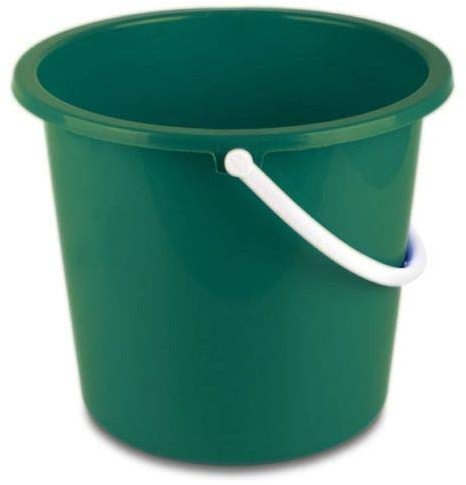 Green Jantex Round Plastic Bucket 10Ltr Dimensions 260(H) x 280(W) x 295(D)mm
