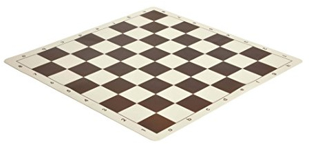 The House of Staunton Regulation Silicone Tournament Chess Board - 2.25 Squares Brown & Natural