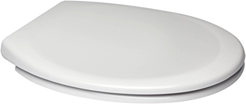 Euroshowers White One Seat Soft Close Toilet Seat with Top Fix/Blind Hole Fittings and ONE Button Quick Release