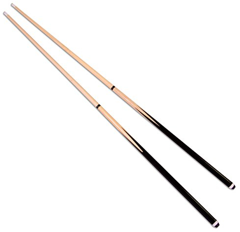 Nexos Trading 2er Set Queues für Billard Snooker Pool aus Holz je 2 teilig ca. 146cm (57 Zoll) mit Gummipuffer und Klebeleder Ø 12mm