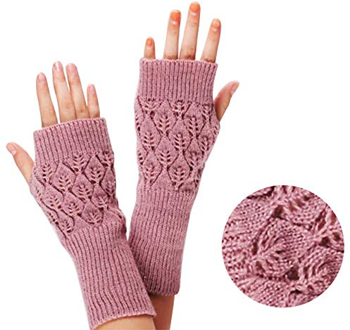 Amorar Frauen Winter Handschuhe Fingerlose Armwärmer Muffs Armstulpen Kurzarm Wrap Warmers Handstulpen Fäustlinge Hollow Wrist Warner Pulswärmer