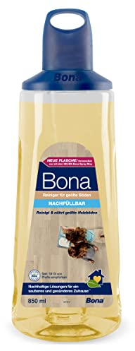 Bona Nettoyant pour sols en bois huilés, flacon d'entretien des parquets 850 ml, cartouche pour balai pulvérisateur Premium, nettoyant pour parquet, sols huilés, nettoyage des sols en bois huilés