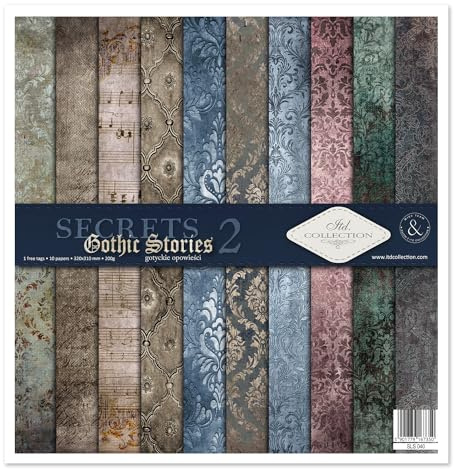 ITD Collection - Scrapbooking-paket 30 x 32 cm, scrapbooking-papper, dekorativt papper, decoupage, korttillverkning, pappersstorlek – 310 x 320 mm (SLS-040 -HS code 48025890)