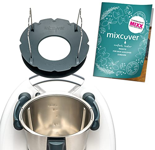 mixcover Mixtopf Verkleinerung mit Ebook Rezeptheft für Thermomix TM6 TM5 Häcksel Helfer, Verkleinert den Mixtopfs für effizienteres Häckseln, Pürieren,Schneiden