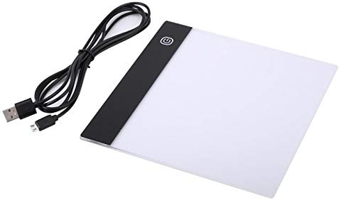 Joyzan Light Pad Drawing A5 Tracing Table, Board Box Table, with USB Cable | Brightness Adjustable Art Stencil Lightboard, LED Copy Ultra Thin Display, for Artists Diamond Painting Craft Sketching