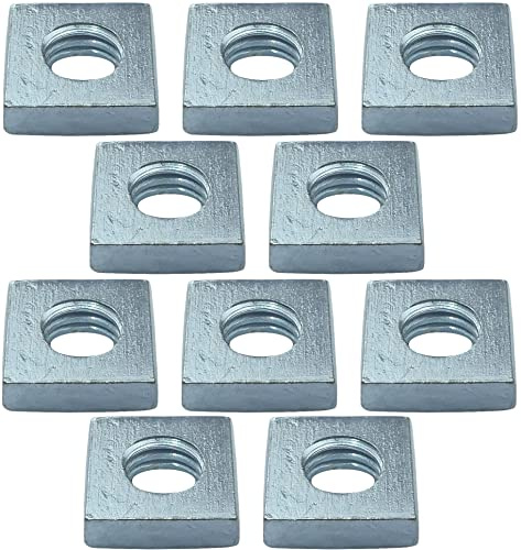 AERZETIX - C49556 - Satz von 10 Vierkantmuttern M3 flach niedrige profil 6.0x2.0mm gewinde metrisch weiblich innengewinde - aus kohlenstoffstahl