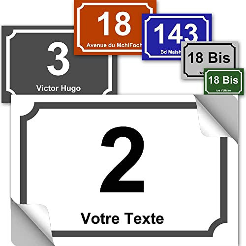 TOUTENPLAQUE Adesivo numero civico - collezione classica: personalizzare..