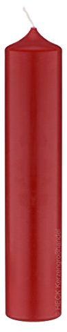 Altarkerzen (10% BW Anteil) (Bienenwachs Kerzen Rot 300 x Ø 90 mm, 4 Stück, Kerzen mit Dornbohrung in RAL Kerzengüte Qualität