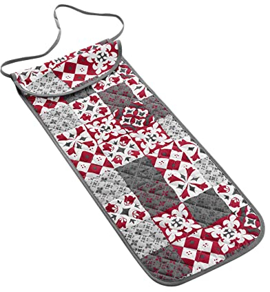Douceur d'Intérieur, Sac à Pain (28 x 70 cm) Credence Rouge, Coton Imprimé