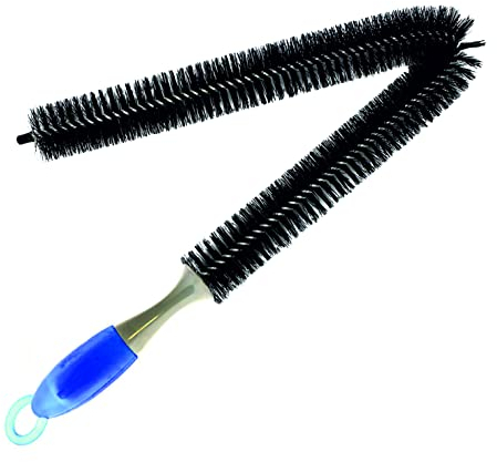 SUL Radiator Cleaning Brush Long handle, Flexible Bendable Long Reach Bristle Brush Grip Handle Radiator Duster Cleaning Tool for Refrigerator, Washing Machine to Dirt Dust Lint Blockage–57 cm (1 PK)