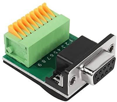 QIANRENON RS232 DB9 Schnellanschluss, lötfreier Adapter, DB9-Buchse auf 9-polige Federklemme, Crimpverbinder, für serielle Kommunikationsschnittstellengeräte