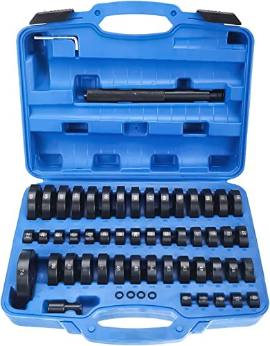 Juego de 52 Herramientas de Presión Discos de Montaje Pieza de Presión y Extractor para Retenes de Sellado, Cojinetes, Semicojinetes, Bujes, Gomas y Rodamientos