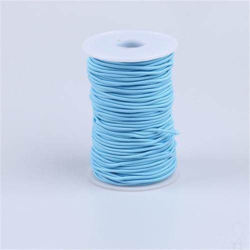 HOCEDO 45 Yardas, 2mm, Banda elástica Redonda Colorida, Cuerda elástica Redonda, Banda de Goma, línea elástica, Accesorios de Costura DIY