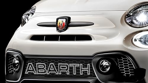 Lettering for Front Grille, Letters for FIAT 500 Grille, Original Style Decoration, Logo for Front Grille of Fiat Punto Evo, Fiat 595, Grille Customization (Black)