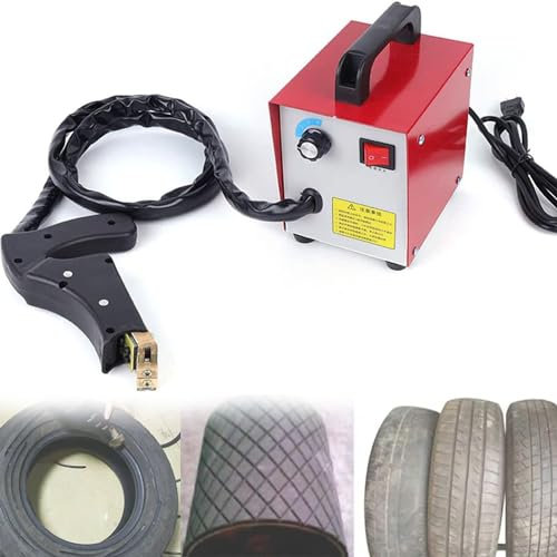 Qiang Machine à Rainurer Pneus Outils De Rainurage Pneus Rainureuse en Caoutchouc Pneus 350W Machine à Graver Pneus avec 10 Lames en Forme U/V,pour Tous Pneus,220V
