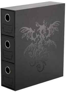 Dragon Shield Fortress | TCG Collection Storage | 3-Card Drawers Vertical - Black