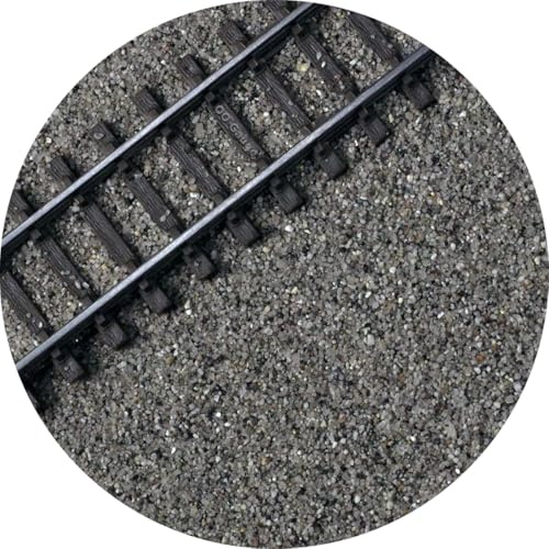 OO/HO Gauge Model Railway Track Ballast - Dark Grey | 1kg | Model Railway Scenery Material