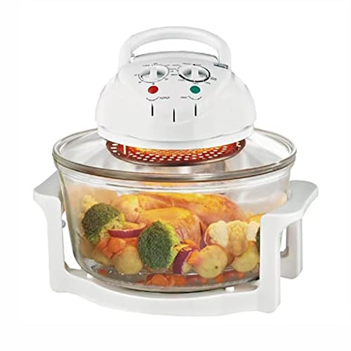 Freidora de aire Horno de 6L Freidora de aire para uso doméstico visible Nuevo tipo de horno Freidora eléctrica de vidrio pequeña multifuncional de 6L (Color: A) Día de conmemoración esperanzada