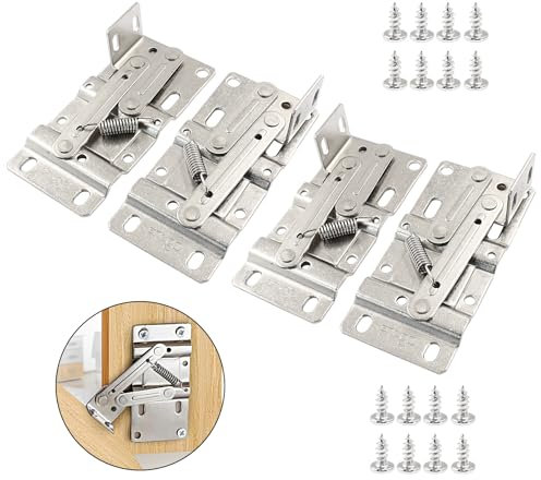 Murtenze 2 Paar Kipp-Scharniere, Standard-Scharniere, selbstschließende Scharniere für Küchenspüle oder Badezimmerschrank, Organizer, Waschbecken-Frontschublade