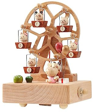 CAFIEDR Zug Spieluhr aus Holz, Spieluhr für den Valentinstag, Mädchengeburtstag, Weihnachtsdekoration